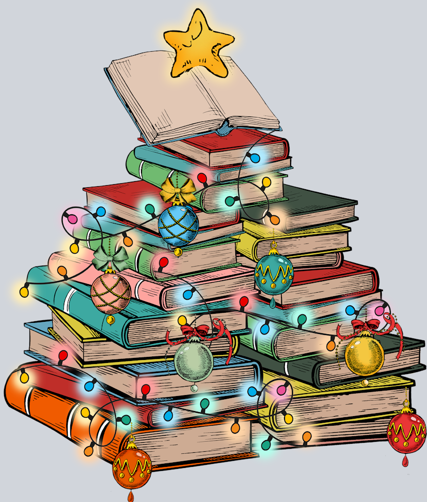 Christmas Teacher Book Stack - STK01333