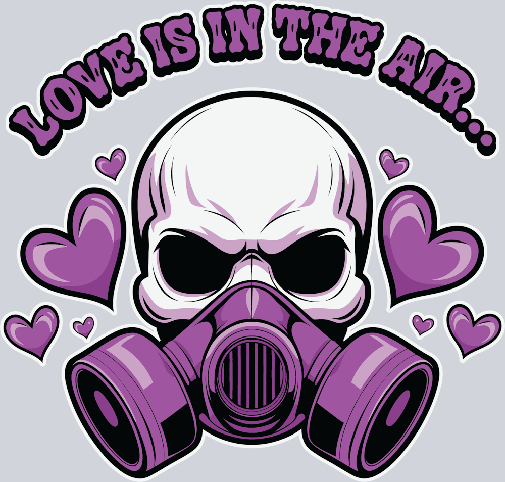 Love Is In The Air Gas Mask - STK03743