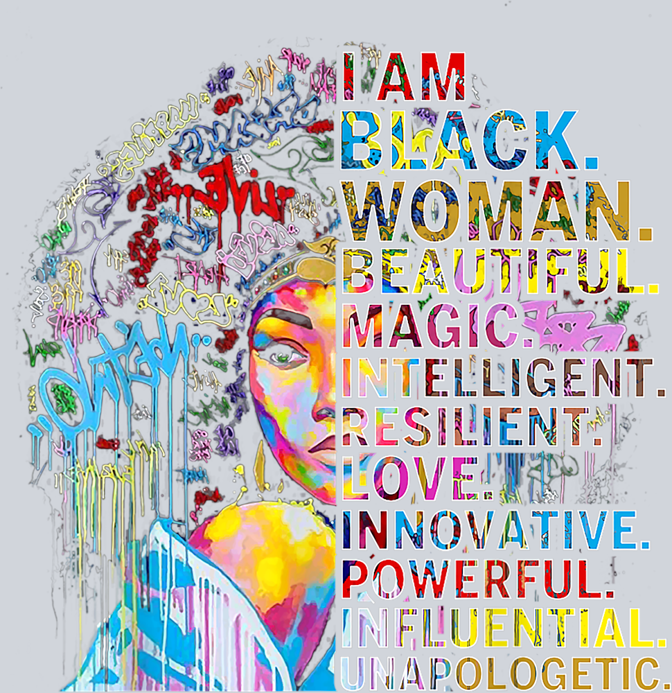 I Am Black Woman Beautiful Magic - STK02867