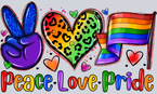 Peace Love Pride Flag - STK04776