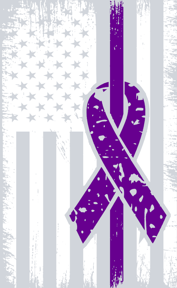 Fibromyalgia Lupus Stripe Ribbon Flag White - STK01978