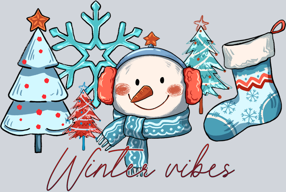 Winter Vibes Blue Symbols - STK06482