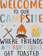 Outdoors Welcome To Our Campsite - STK04669