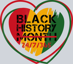 Black History Month 24 7 365 Heart - STK00776