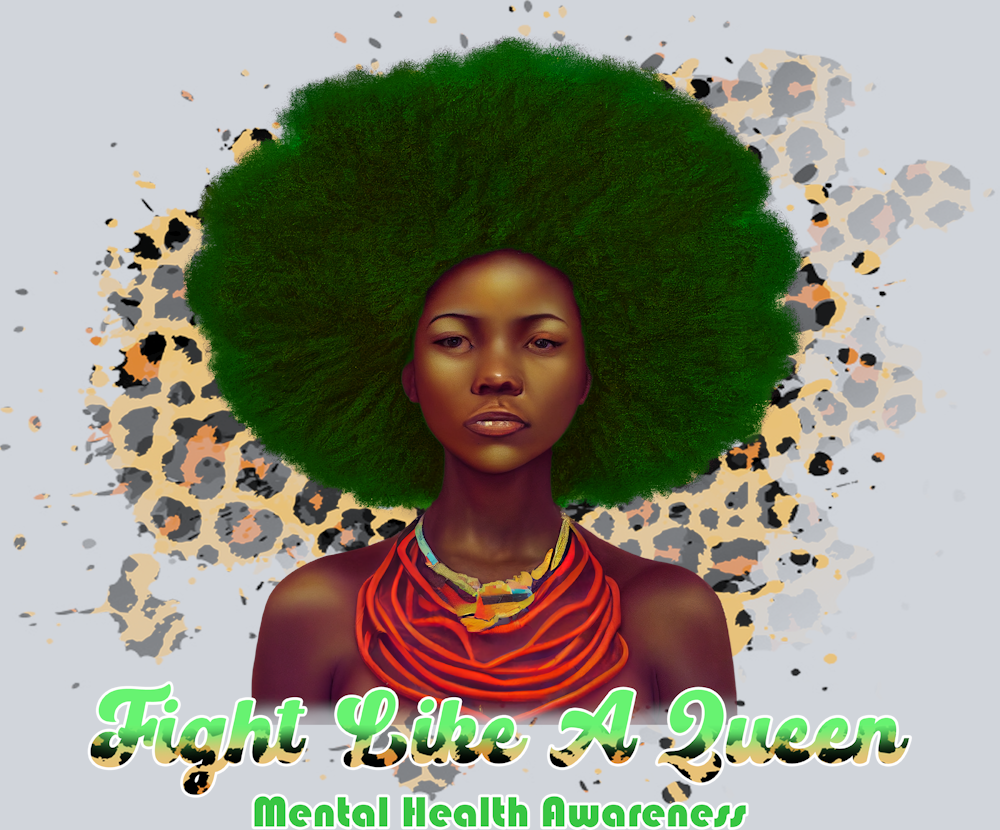 Fight Like A Queen Mental Health Awareness - STK02014