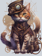 Steampunk Cat 3 - STK05809