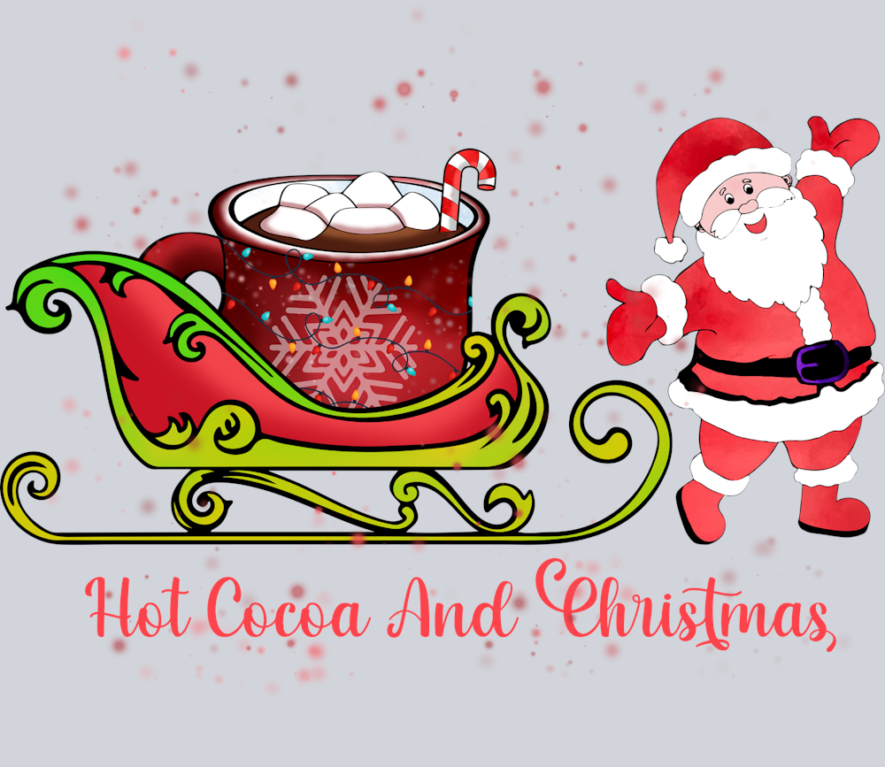 Hot Cocoa Christmas Santa Sleigh - STK02805