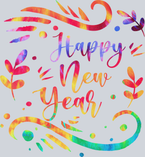 Happy New Year Tie Dye - STK02589
