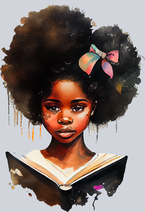 Black Girl And Books 2 - STK00619