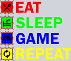 Eat Sleep Game Repeat - STK06929