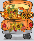 Pumpkin Truck Leopard Fall Vibes - STK05097