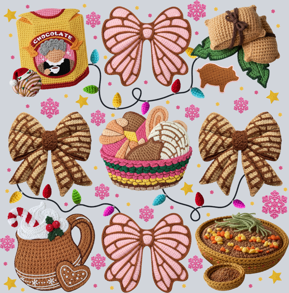 Faux Yarn Tis The Season Square - STK07520