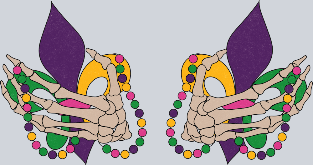 Skeleton Two Mask Hands - STK05520