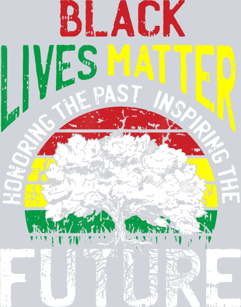 Black Lives Matter Red Yellow Green Stripe Tree - STK00860