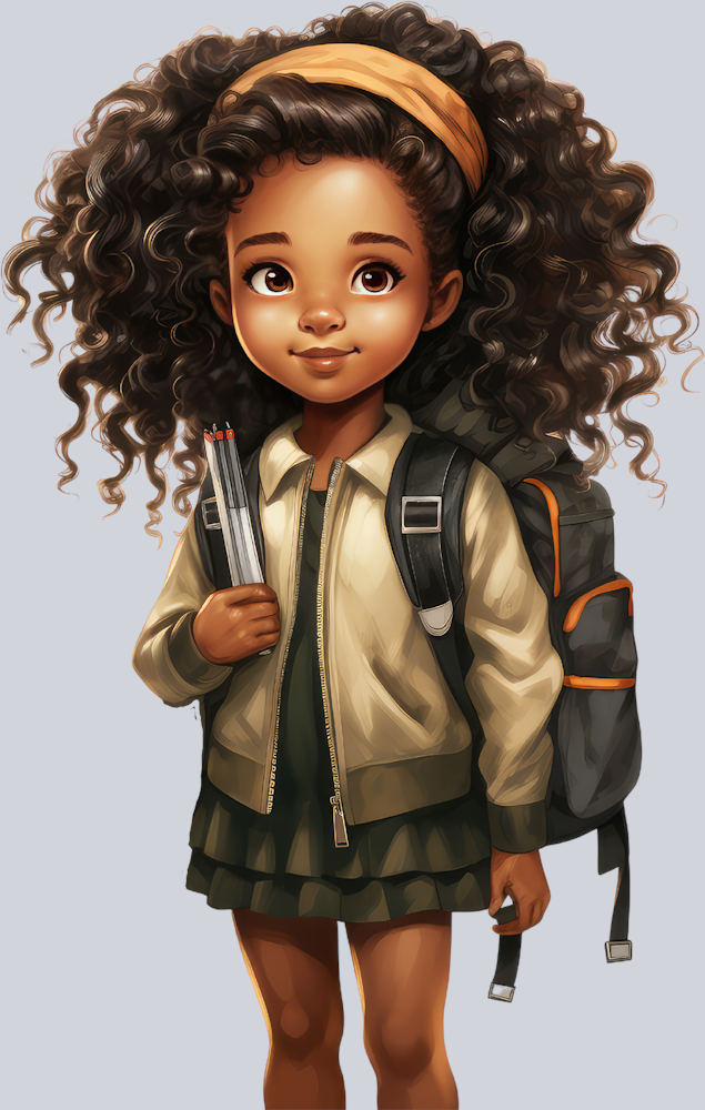 Cute Black Girl Back To School 15 - STK01550