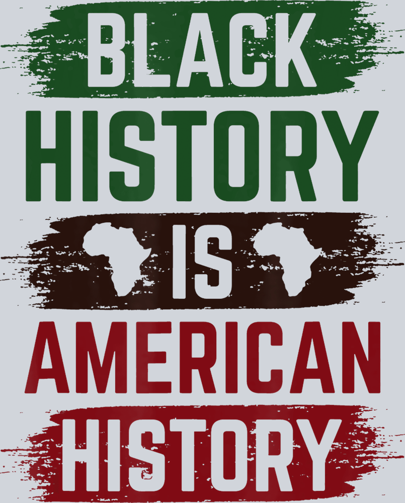 Black History Is American History Green Red Paint - STK00725