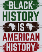 Black History Is American History Green Red Paint - STK00725