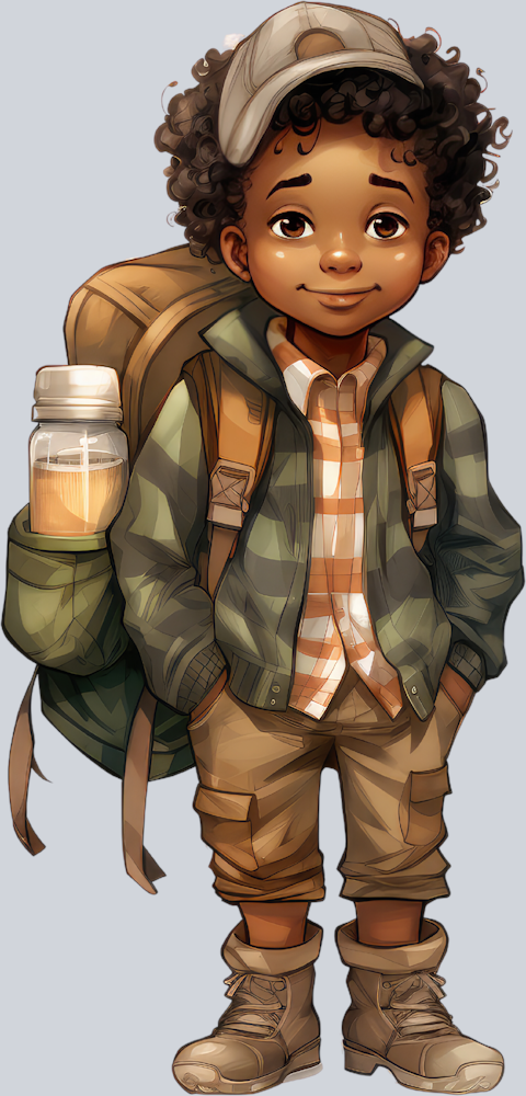 Cute Black Boy Back To School 2 - STK01522