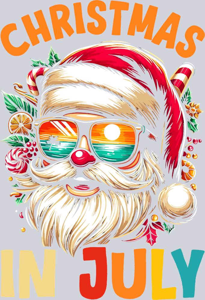 Christmas In July Santa Face - STK01315