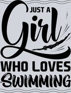 Sports Just A Girl Who Loves Swimming Black - STK05729