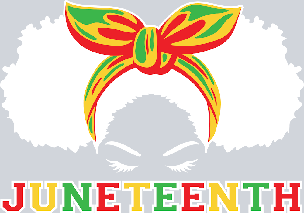 Double Messy Bun Juneteenth White - STK01712