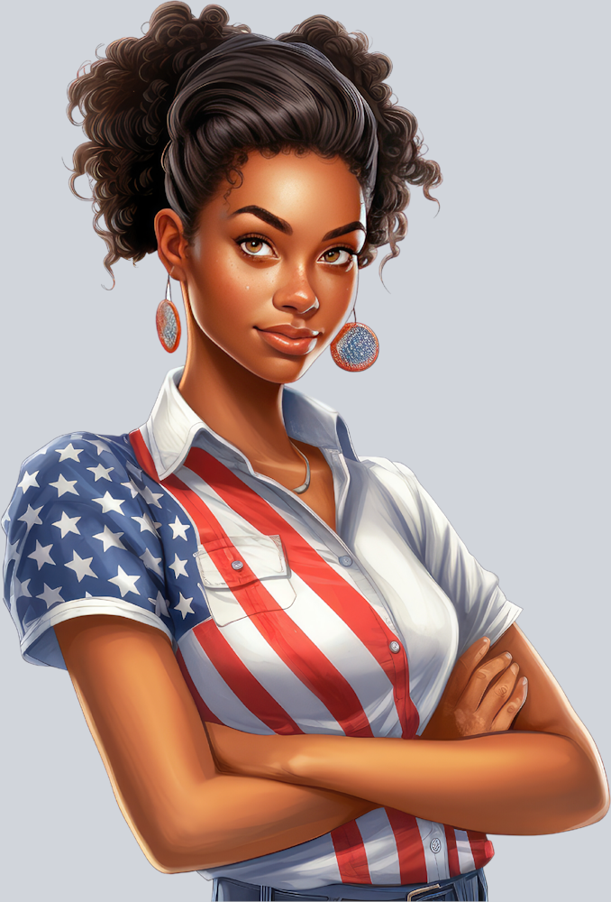 Black Woman American Pride 2 - STK00961