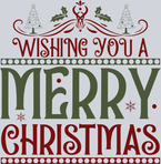 Vintage Wishing You A Merry Christmas - STK06343
