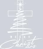 Merry Christmas with Cross white - STK07523