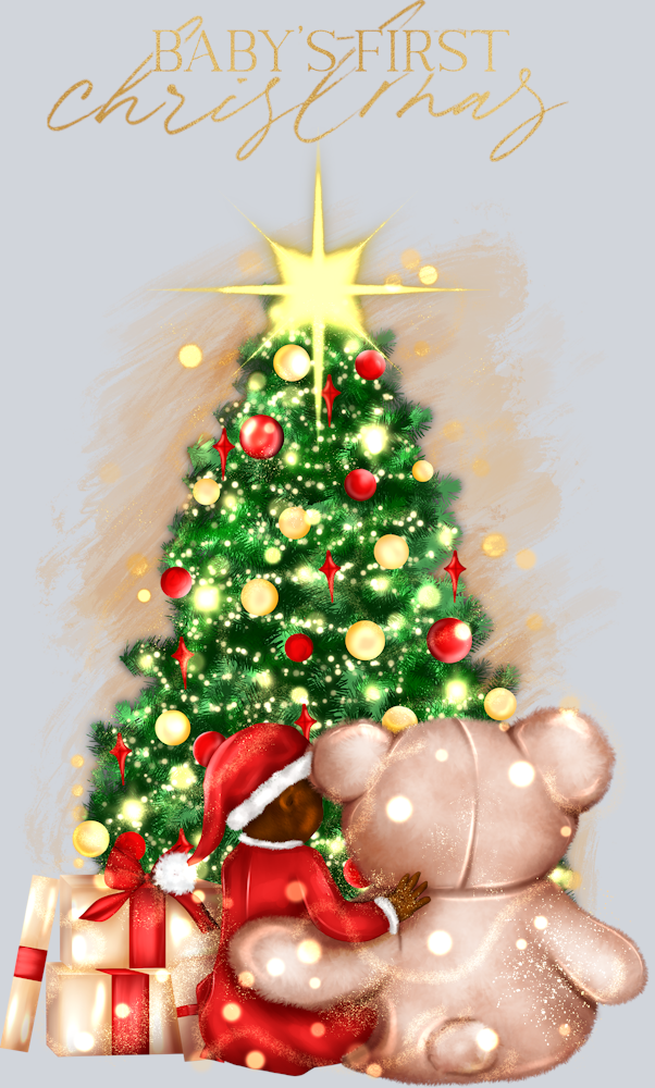 Babys First Christmas Brown - STK00365