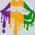 Mardi Gras Bite Lips - STK04022