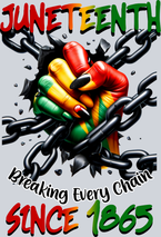 Juneteenth Breaking Every Chain Since 1865 Female Fist 1 - STK03365
