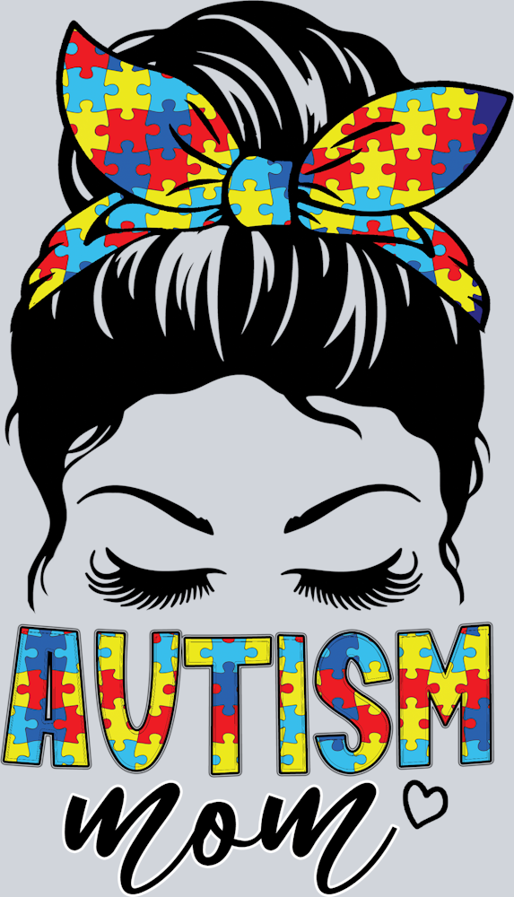 Autism Messy Bun Mom - STK00318