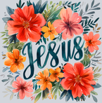 Jesus 2 Floral - STK03313
