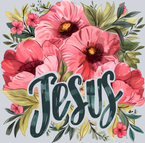 Jesus 3 Floral - STK03314