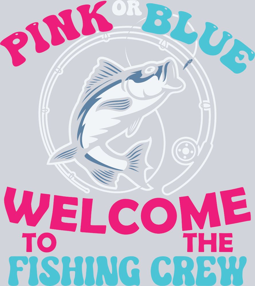 Sports Pink Blue Fishing Crew - STK05741