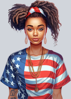 Black Woman American Pride 6 - STK00965