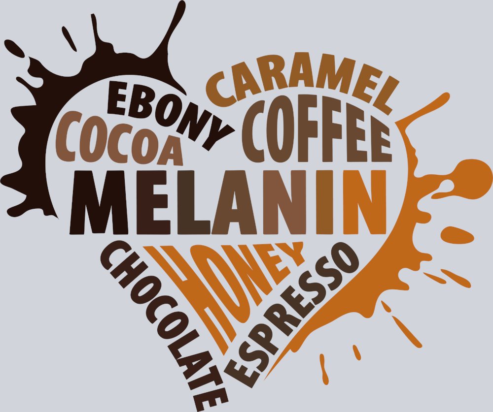 Melanin Heart Splatter - STK04169