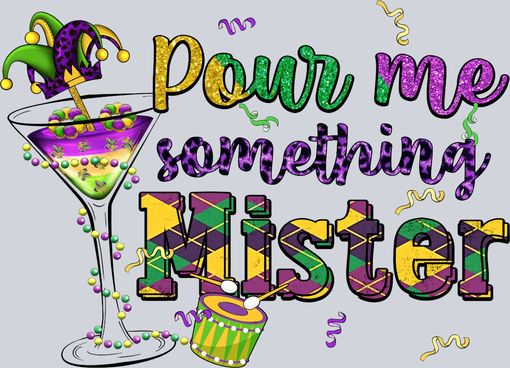 Mardi Gras Pour Me Something Mister Plaid - STK04093