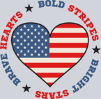 Bold Stripes Bright Stars Brave Hearts - STK01029