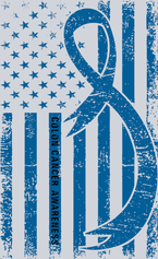 Colon Cancer Awareness Vertical Flag 2 - black - STK07438