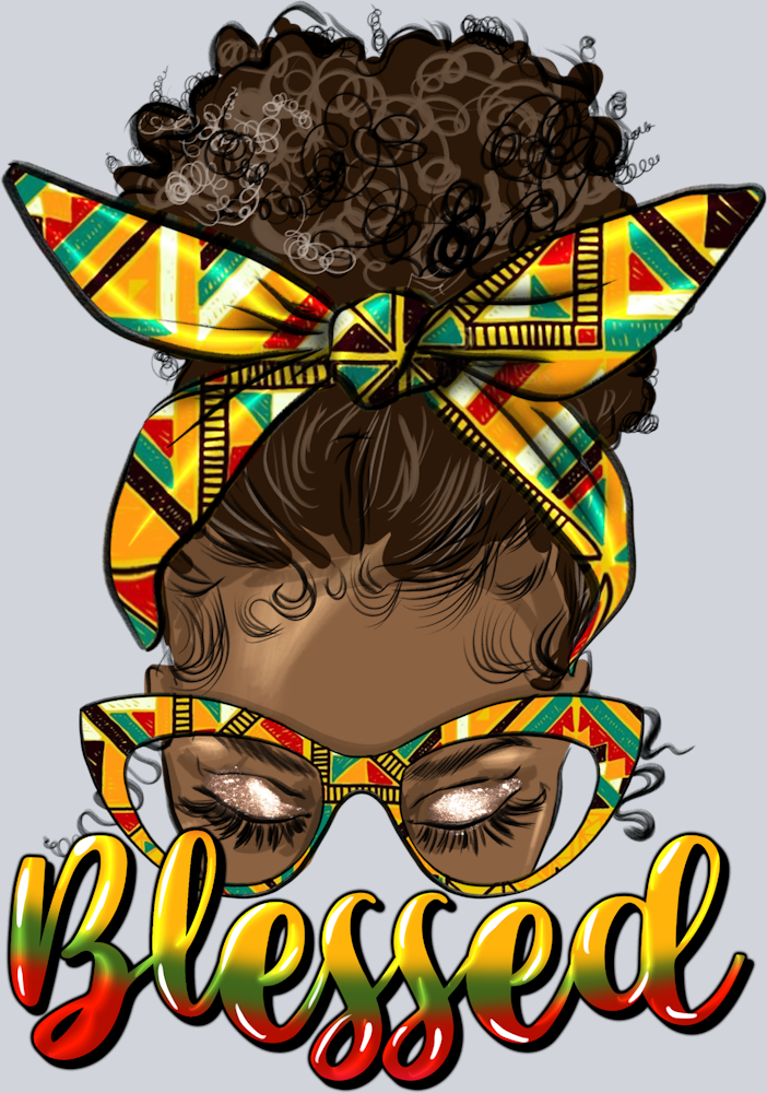 Blessed Black Messy Bun - STK01006