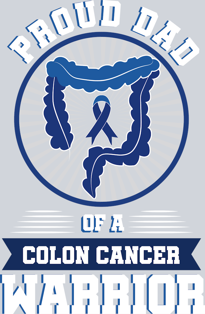 Proud Dad of a Colon Cancer Warrior - White - STK07449