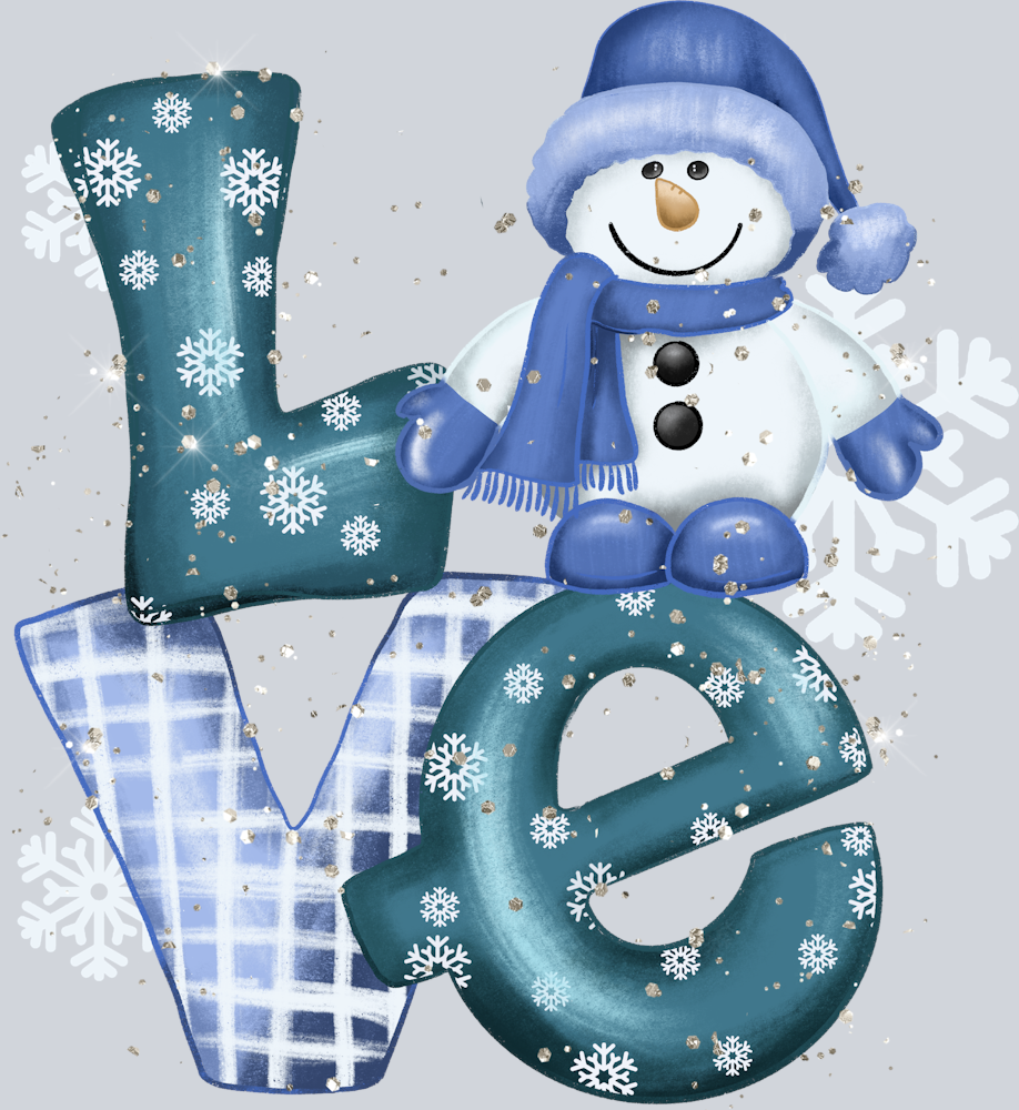 Blue Snowman Love - STK01027
