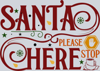 Vintage Santa Please Stop Here 2 - STK06334