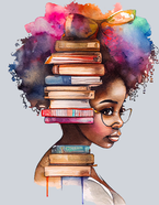 Black Girl And Books 5 - STK00622