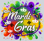 Mardi Gras Paint Splatter - STK04089