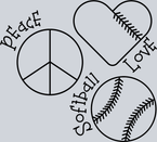 Peace Love Softball 2 - STK07340