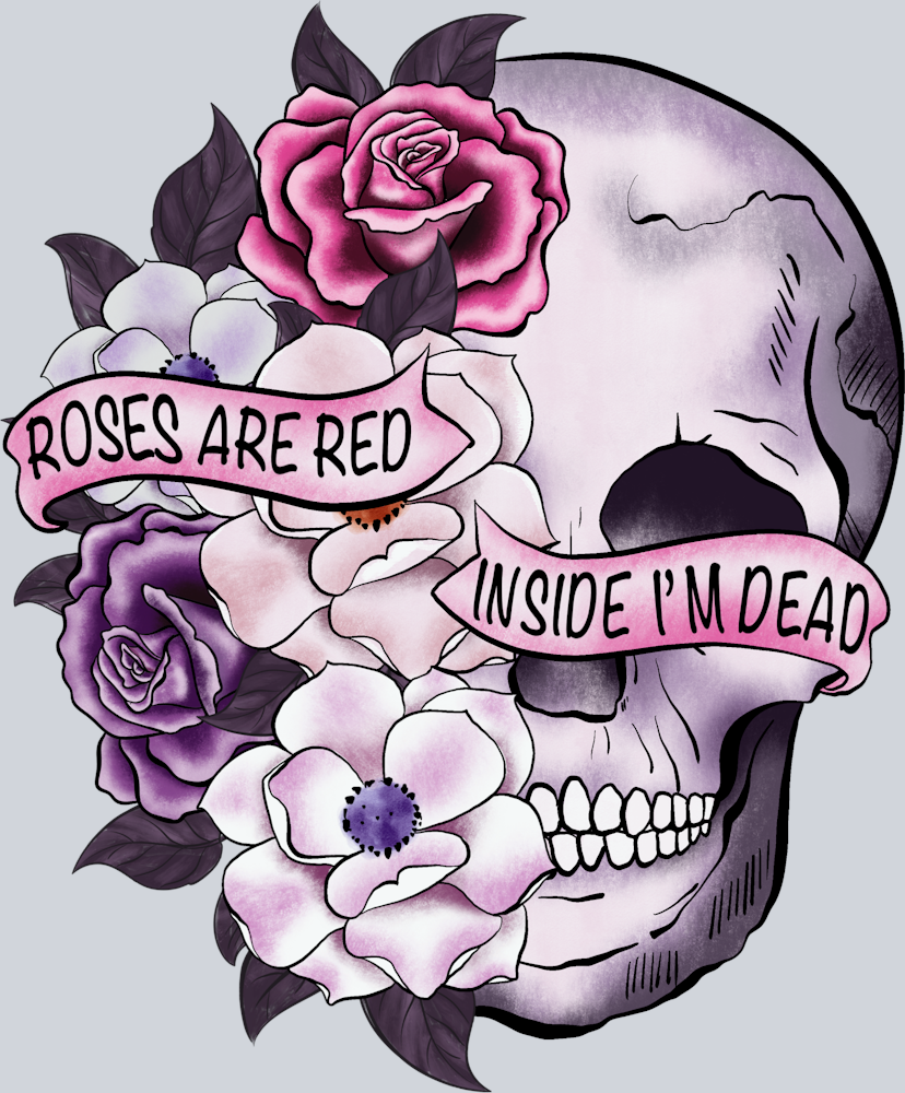 Skull Roses Dead - STK05551