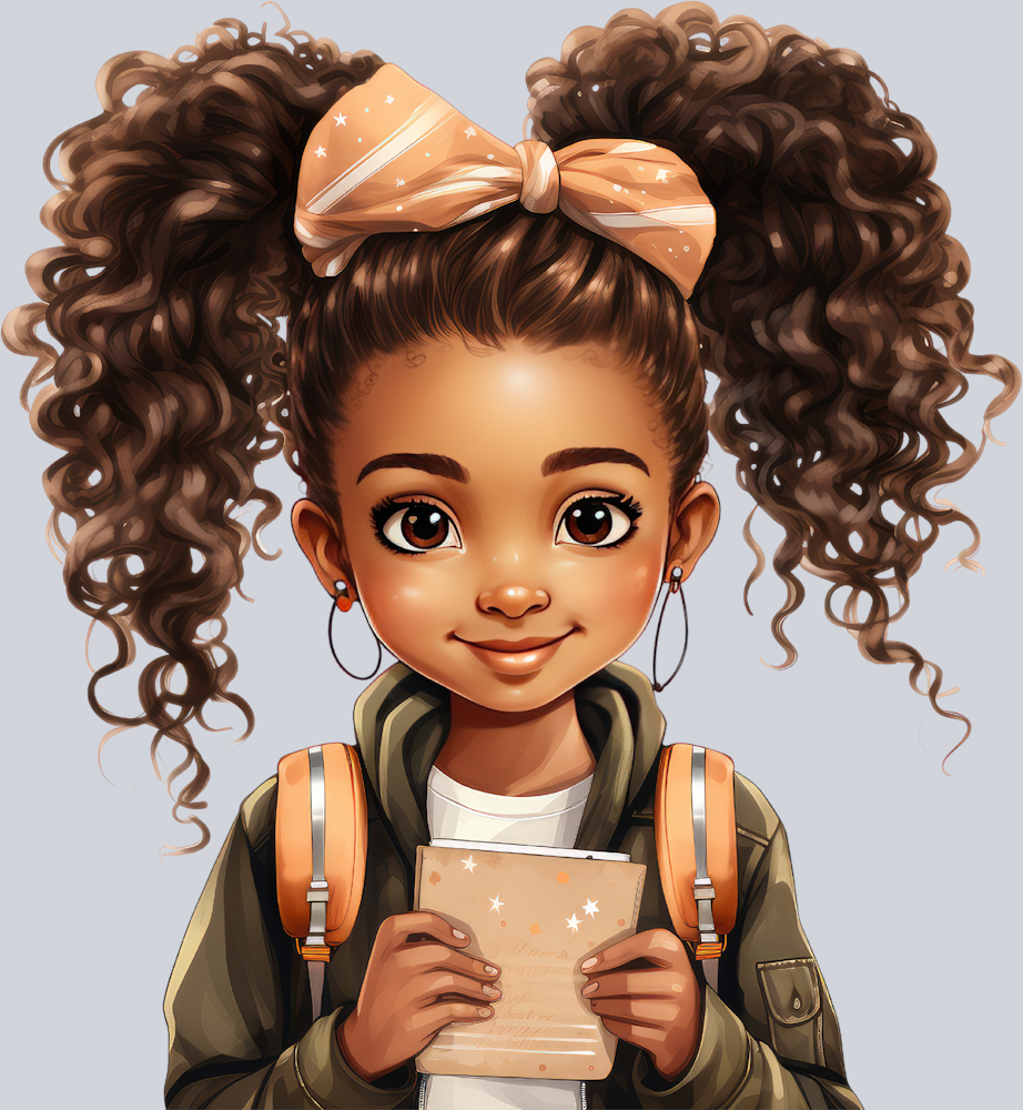 Cute Black Girl Back To School 19 - STK01554