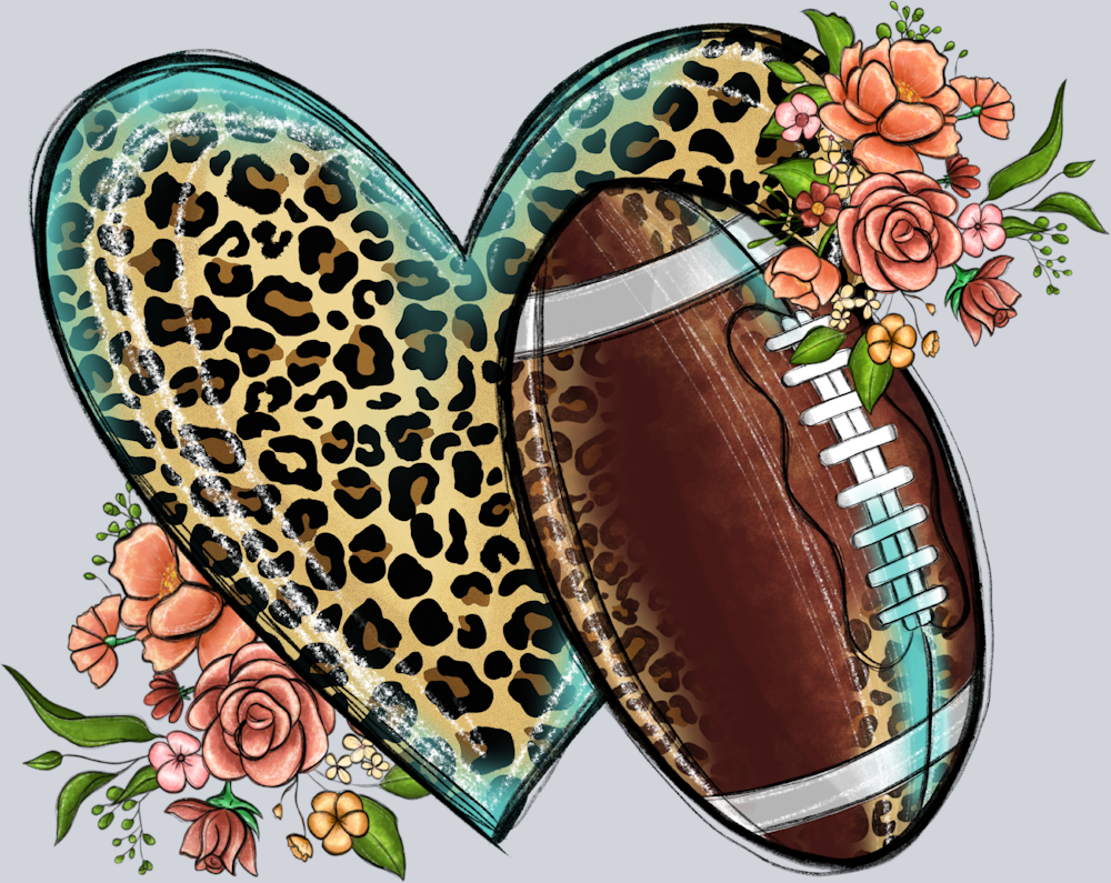Football Leopard Heart - STK02076